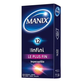 MANIX INFINI- PRESERVATIVOS FINOS 12 UNIDADES