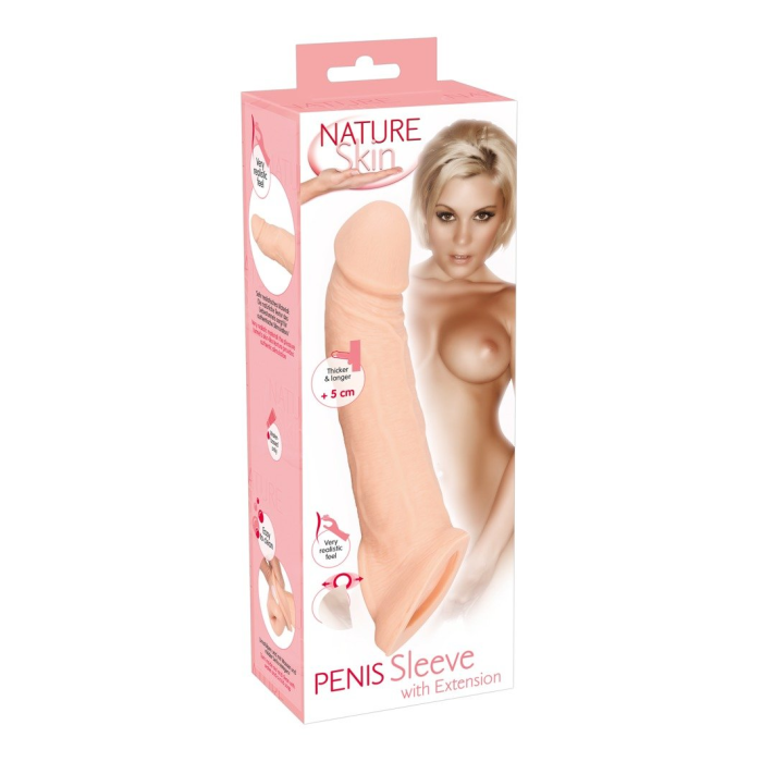 NATUR SKIN PENIS SLEEVE WITH EXTENSION