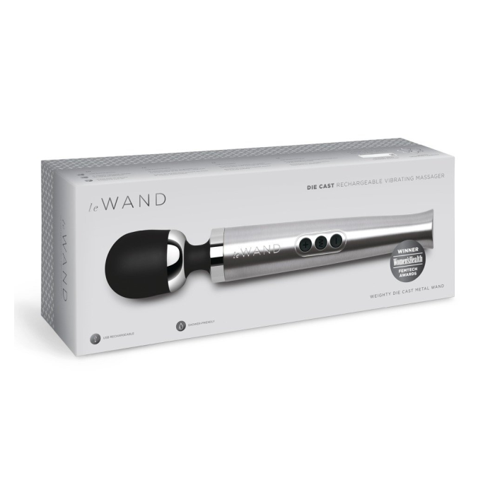 LE WAND DIE CAST RECHARGABLE MASSAGER  SILVER