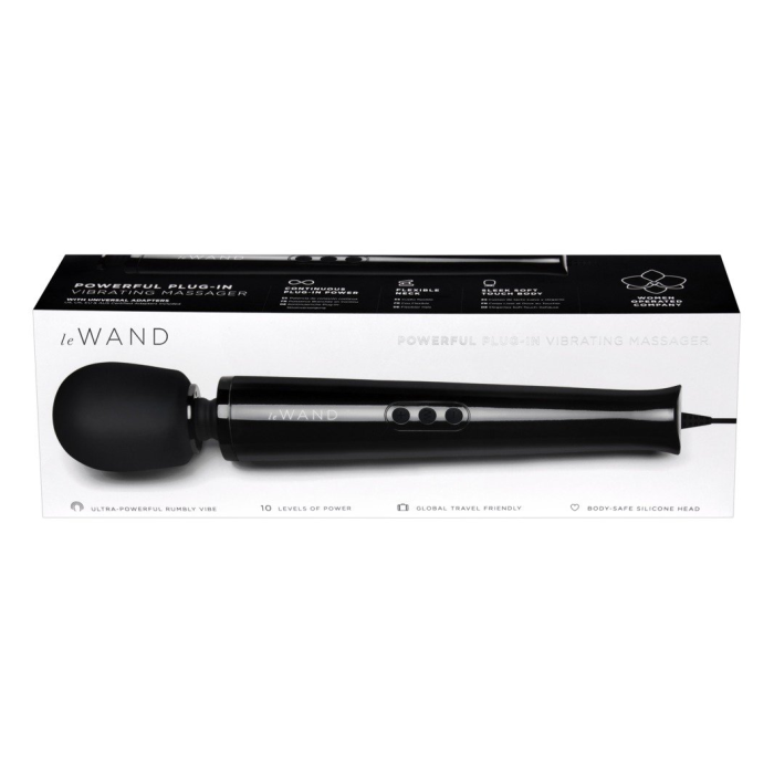 LE WAND Powerful Plug-In Vibrating Massager BLACK