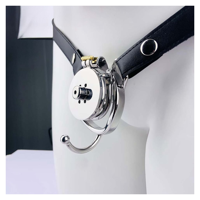 Flat Chastity Device with Adjustable Belt – Discreet and Secure